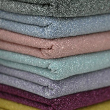 Lichtgewicht Lurex Glitter Jersey Stof Zwart - (Jersey Glitter Stoffen )