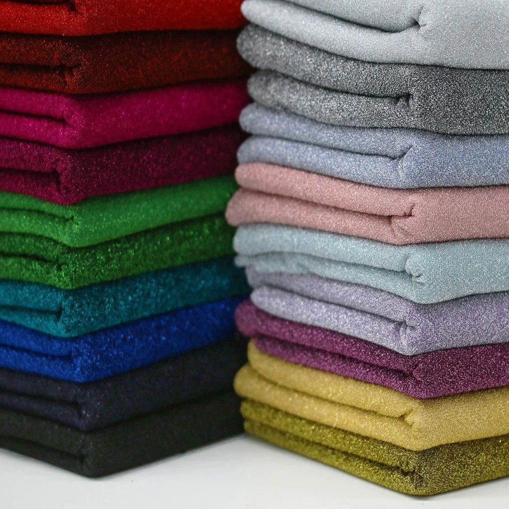 Lichtgewicht Lurex Glitter Jersey Stof Sort Lurex Jersey Glitter Stof Sort - (Jersey Glitter Stof)