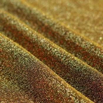 Lichtgewicht Lurex Glitter Jersey Stof Donker Goud