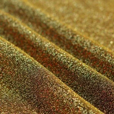 Lichtgewicht Lurex Glitter Jersey Stof Donker Goud - (Jersey Glitter Stoffen )
