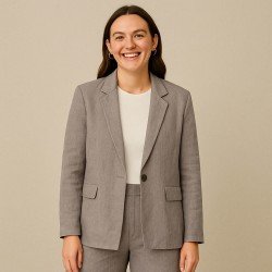 Linen Fabric Taupe