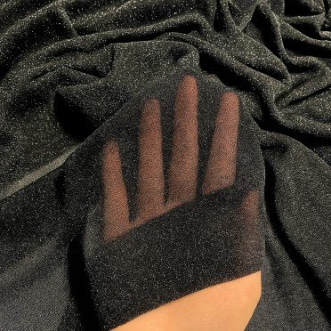 Lichtgewicht Lurex Glitter Jersey Stof Zwart - (Jersey Glitter Stoffen )