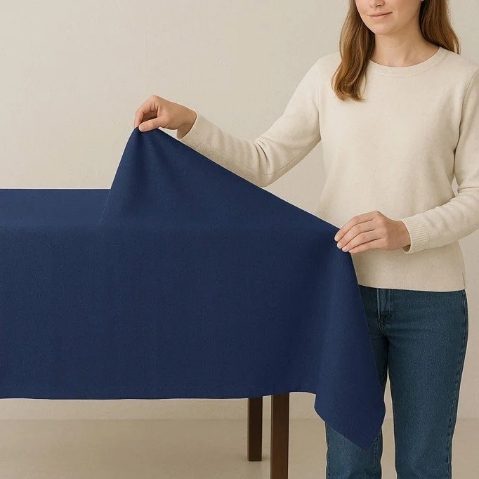 Texture Stof (Mini Matt) Donker Blauw - (Texture Stoffen )
