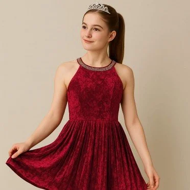 Tissu Panne De Velours Rouge Foncé - (Tissu Panne De Velours )