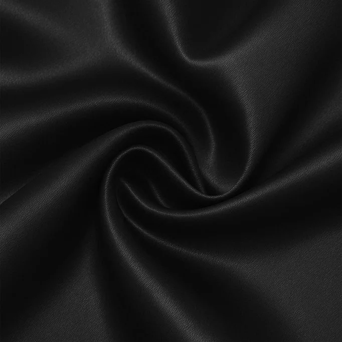 Polyester Satin Fabric Black - (Satin Fabric)