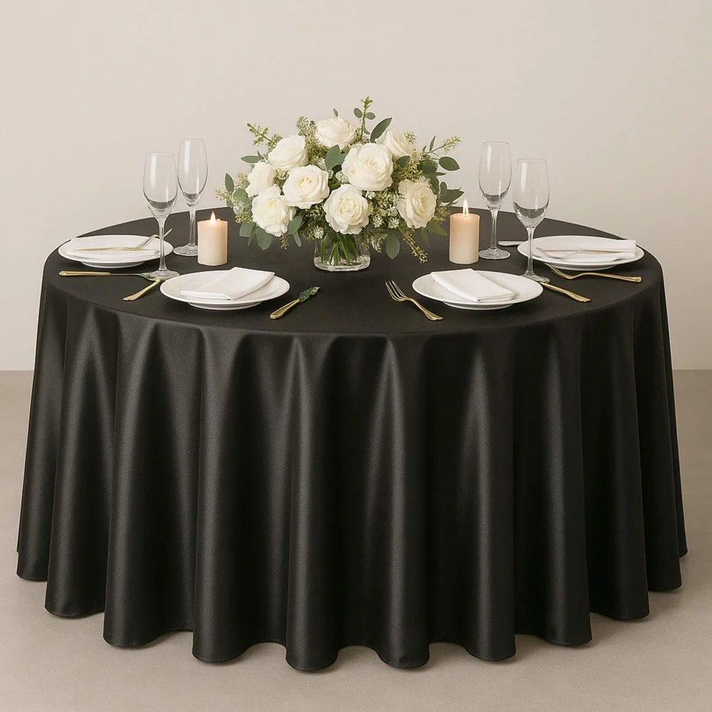 Tissu Satin Polyester Noir Tissu Satin Polyester Noir - (Tissu Satin)