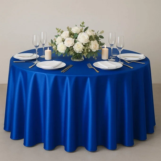 Tissu Satin Cobalt - (Tissu Satin)