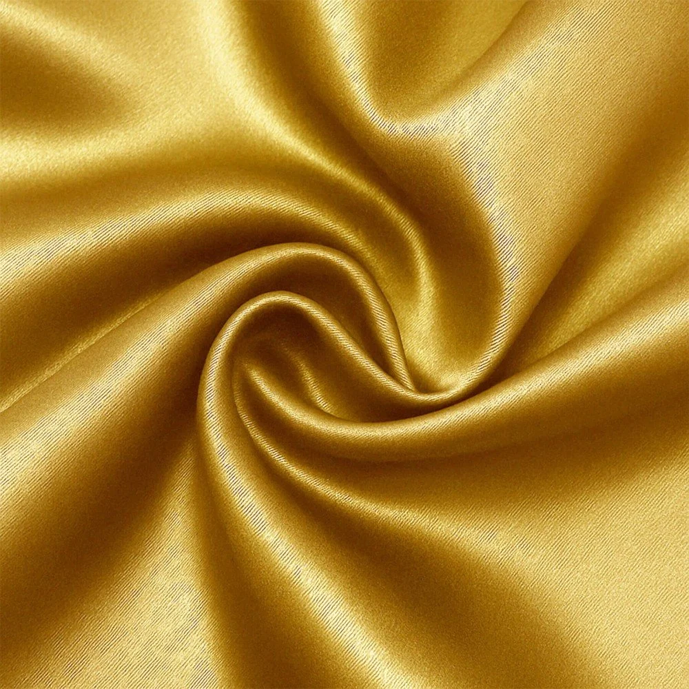 Satin Stof Polyester Guld