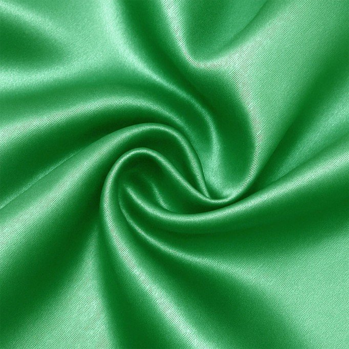 Satin Stof Polyester Græsgrøn - (Satin Stof)