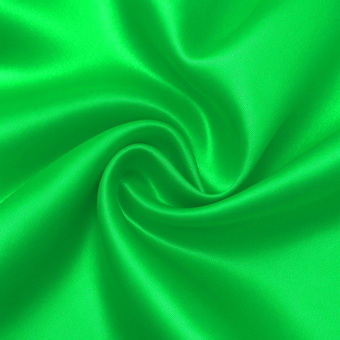 Tessuto Raso Di Poliestere Verde Erba - (Raso Di Poliestere)