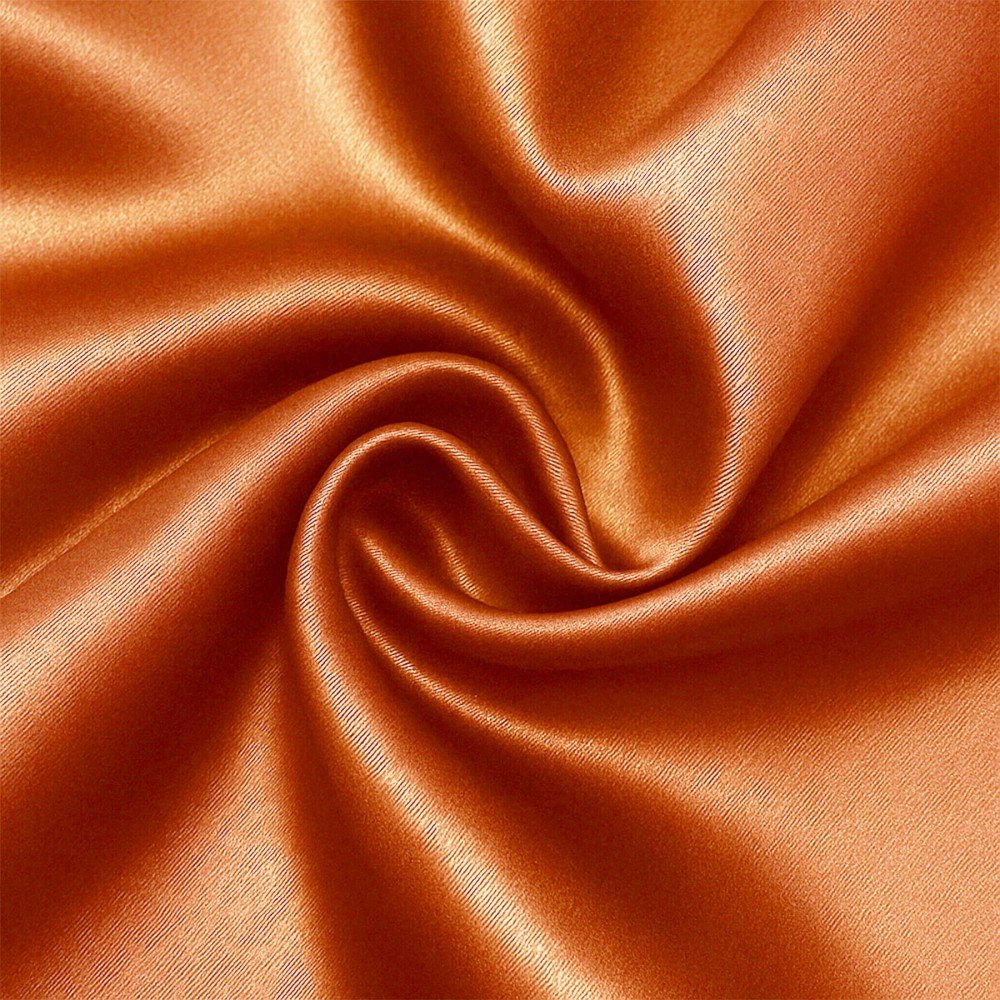 Satin Stof Polyester Orange