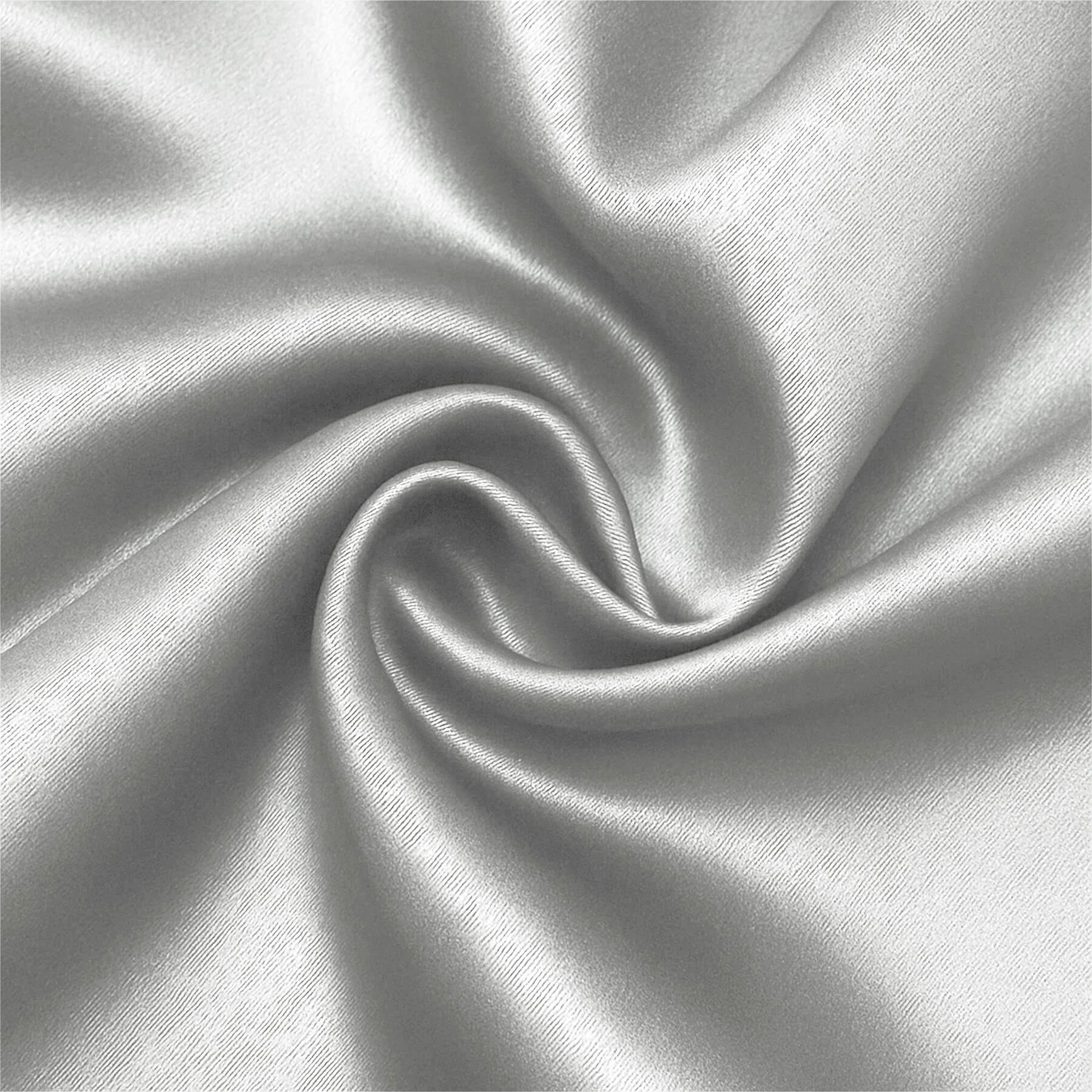 Polyester Satijn Stof Zilver Grijs
