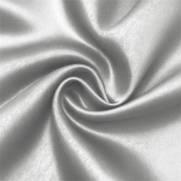 Satin Stof Sølvgrå - (Satin Stof)