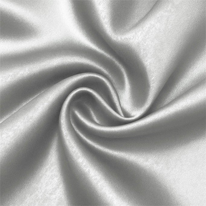 Satin Stof Sølvgrå - (Satin Stof)