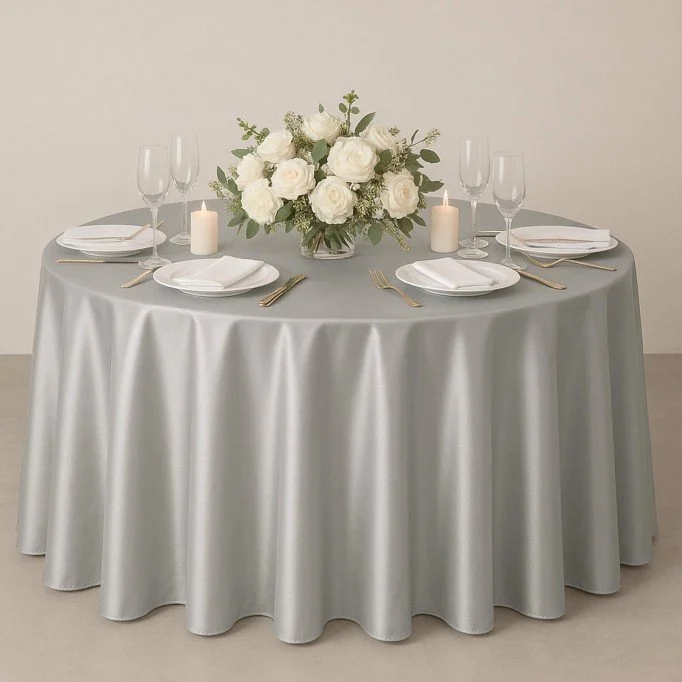 Satin Fabric Silver Grey - (Satin Fabric)