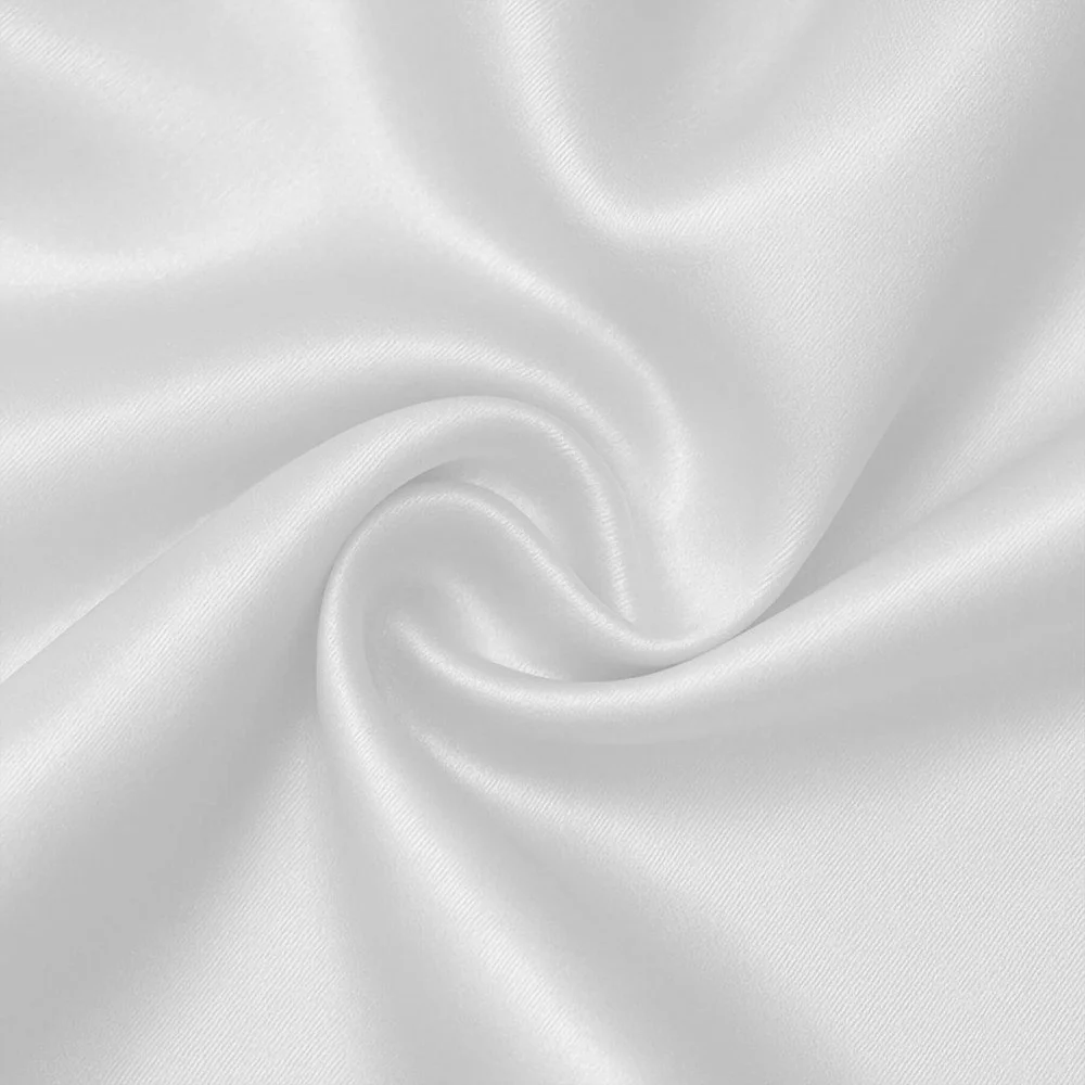 Satin Stof Polyester Hvid