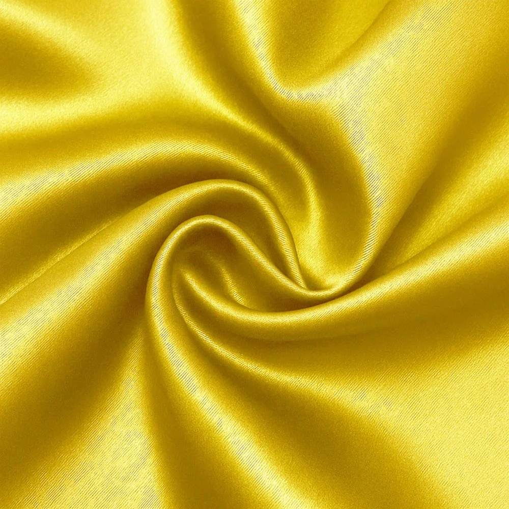 Satin Stof Polyester Gul