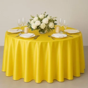 Tessuto Raso Giallo - (Raso Di Poliestere)