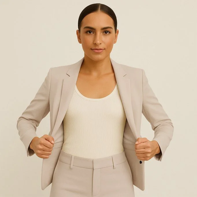 Tessuto Punta Di Milano Jersey Beige Chiaro - (Jersey Tessuti)