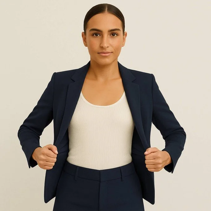 Punta Di Milano Jersey Navy - (Jersey Fabrics)