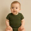 Rib Knit Jersey Fabric Army Green - (Jersey Fabrics)