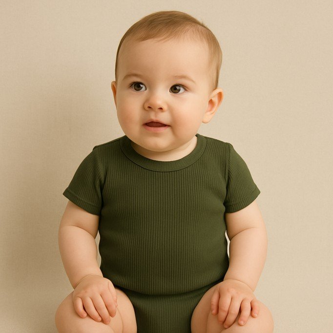 Rib Knit Jersey Fabric Army Green - (Jersey Fabrics)