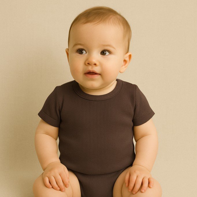Rib Knit Jersey Fabric Chocolate Brown - (Jersey Fabrics)