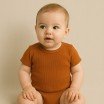 Rib Knit Jersey Fabric Cognac - (Jersey Fabrics)
