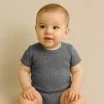 Rib Jersey Stof Donker Grijs Melange - (Jersey Stoffen)