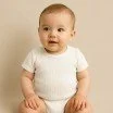 Rib Knit Jersey Fabric Ecru - (Jersey Fabrics)