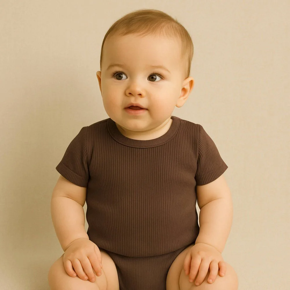 Rib Knit Jersey Fabric Light Brown - (Jersey Fabrics)