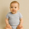 Rib Knit Jersey Fabric Light Grey Melange - (Jersey Fabrics)