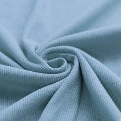 Tessuto Jersey Di Cotone Costine Jeans Chiaro Tessuto Jersey Di Cotone Costine Jeans Chiaro
