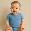 Rib Jersey Stof Licht Jeans - (Jersey Stoffen)