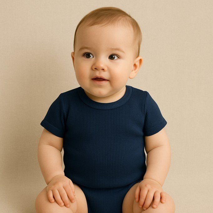 Rib Jersey Stof Marine - (Jersey Stoffen)