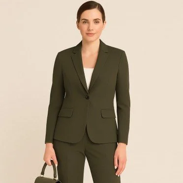 Stretch Gabardine Stof (Bamboe Touch) Leger Groen - (Gabardine Stoffen)