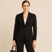 Stretch Gabardine Stoff (Bambus Feeling) Schwarz  - (Gabardine Stoffe )