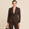 Stretch Gabardine Fabric (Bamboo Touch) Brown - (Gabardine Fabric )