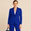 Stretch Gabardine Stoff (Bambus Feeling) Kobalt - (Gabardine Stoffe )