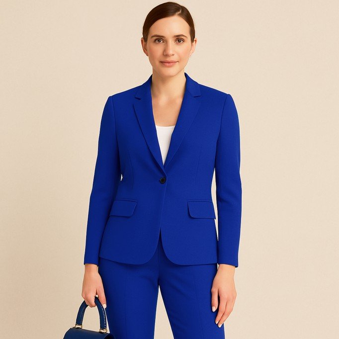 Stretch Gabardine Stoff (Bambus Feeling) Kobalt - (Gabardine Stoffe )