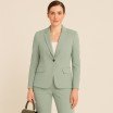 Stretch Gabardine Stoff (Bambus Feeling) Dusty Grün - (Gabardine Stoffe )