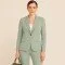 Tessuto Gabardine Stretch (Tocco Di Bambù) Verde Polveroso - (Tessuto Gabardine )