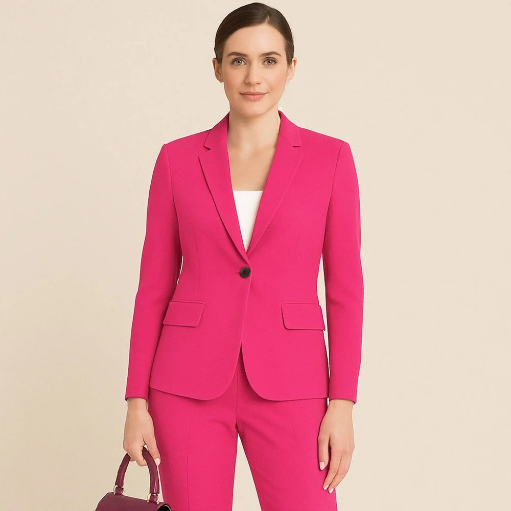 Stretch Gabardine Stoff (Bambus Feeling) Leuchtendes Rosa - (Gabardine Stoffe )