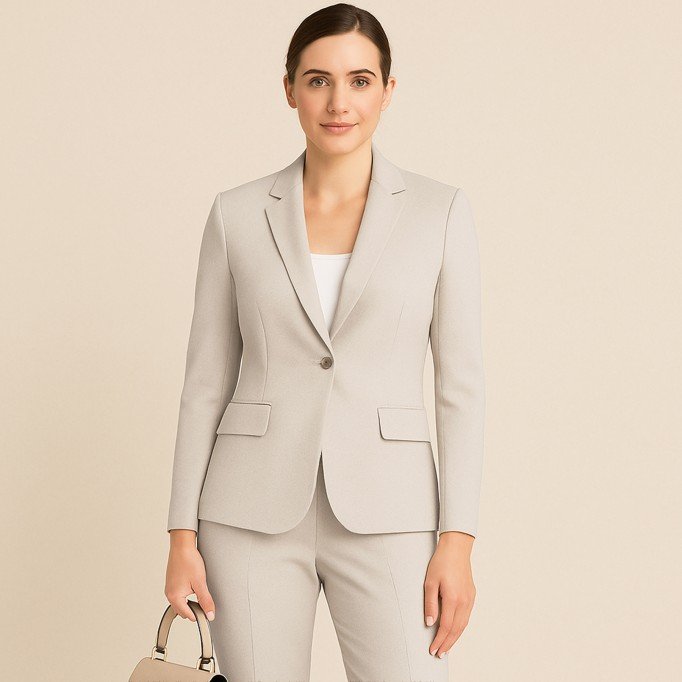 Stretch Gabardine Stoff (Bambus Feeling) Hellbeige - (Gabardine Stoffe )