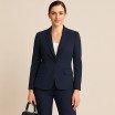 Stretch Gabardine Stoff (Bambus Feeling) Marine - (Gabardine Stoffe )