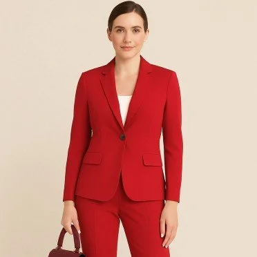 Stretch Gabardine Fabric (Bamboo Touch) Red - (Gabardine Fabric )