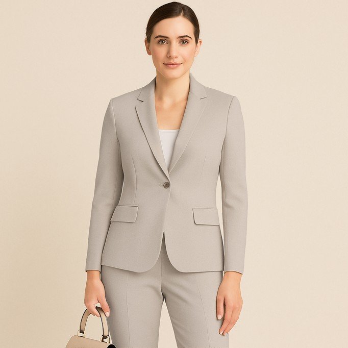 Stretch Gabardine Stoff (Bambus Feeling) Dunkel Beige - (Gabardine Stoffe )