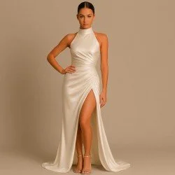 Tessuto Raso Di Seta Stretch Crema Tessuto Raso Di Seta Stretch Crema