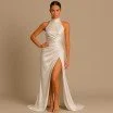Silk Stretch Satin Fabric Ecru - (Fashion Fabrics)