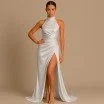 Stretch Silke Satin Stof Hvid - (Fashion Stoffer)